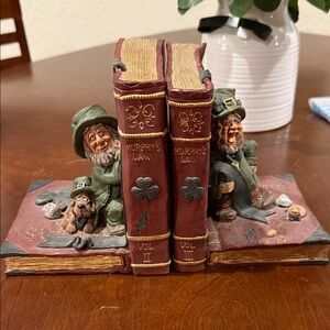 Leprechaun Bookends with Red and Green Accents